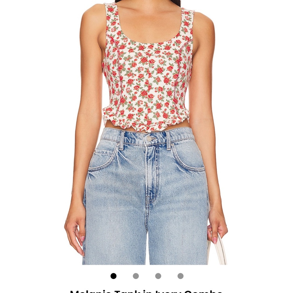 Free people Floral Print Sleeveless Top